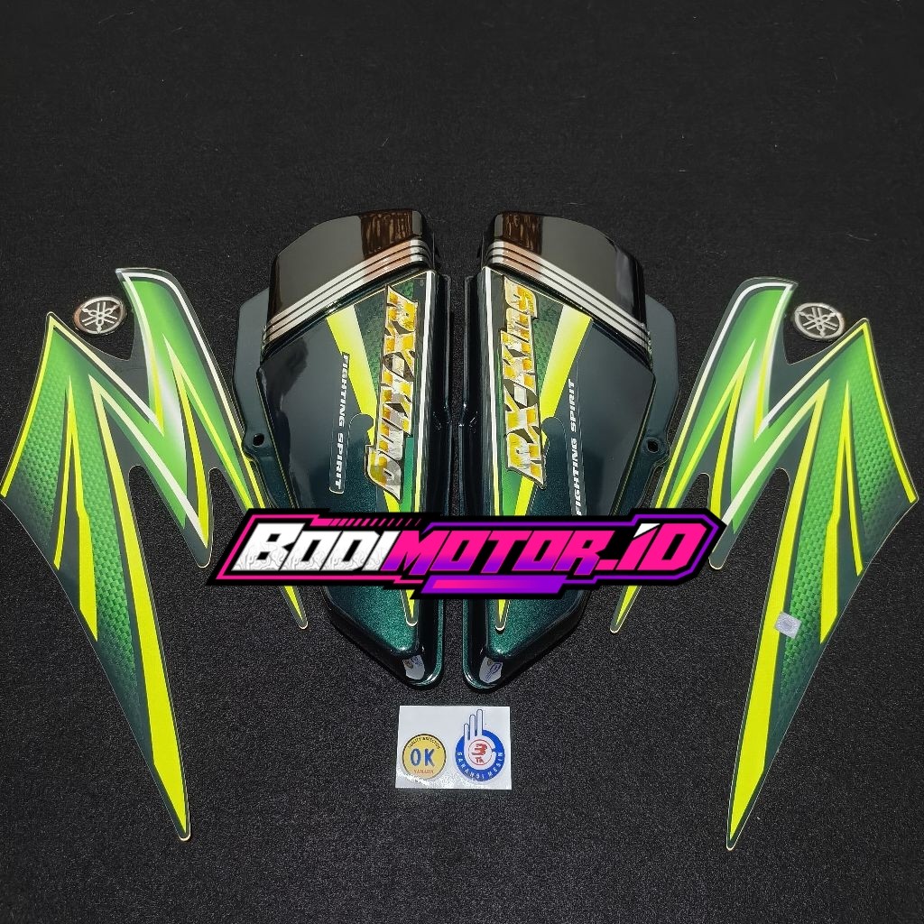 Striping stiker polet list motor Yamaha RX king 2003 RX KING 2003 warna hijau LIST BODY RX KING KUAL