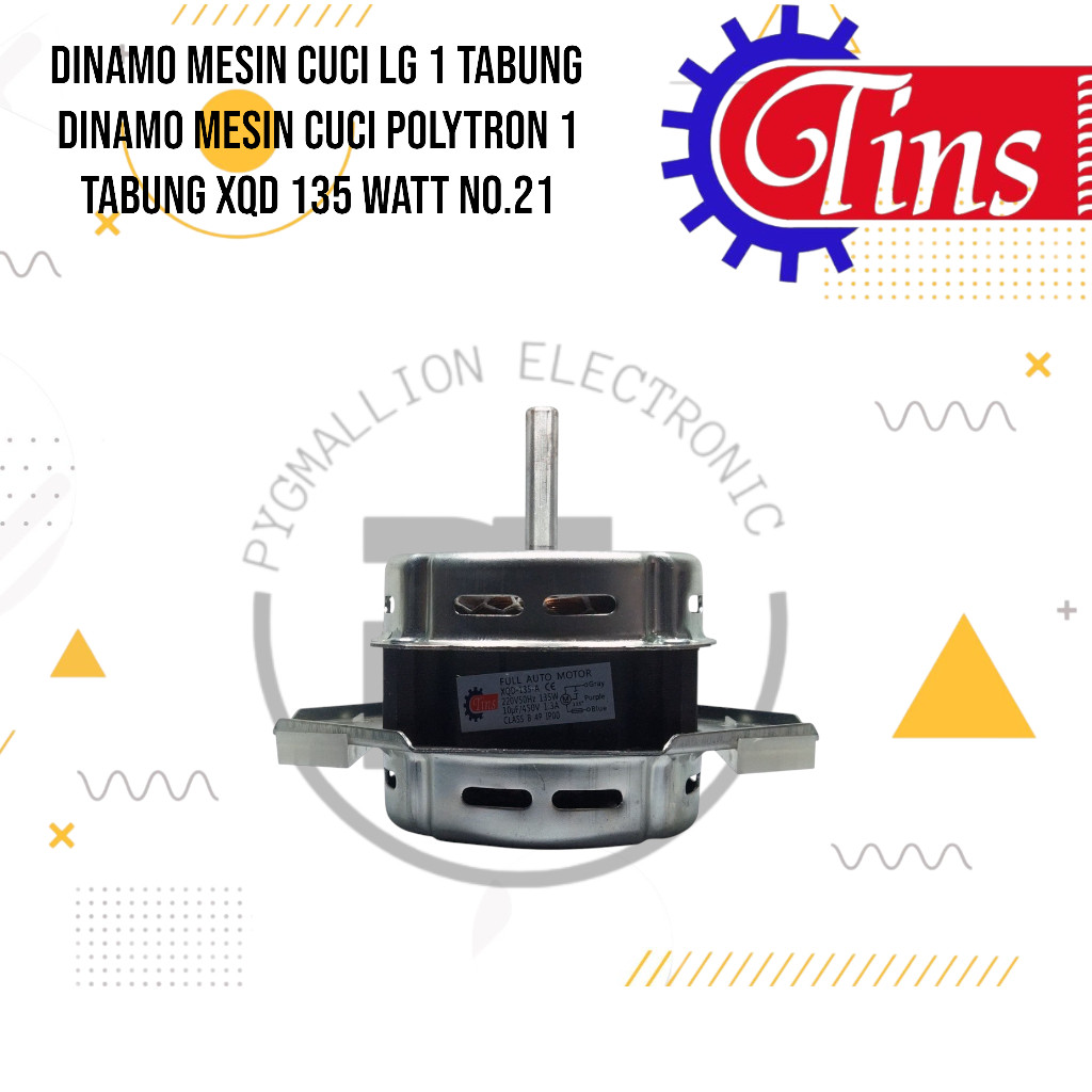 Dinamo mesin cuci LG 1 tabung Dinamo mesin cuci Polytron 1 tabung XQD 135 WATT NO.21