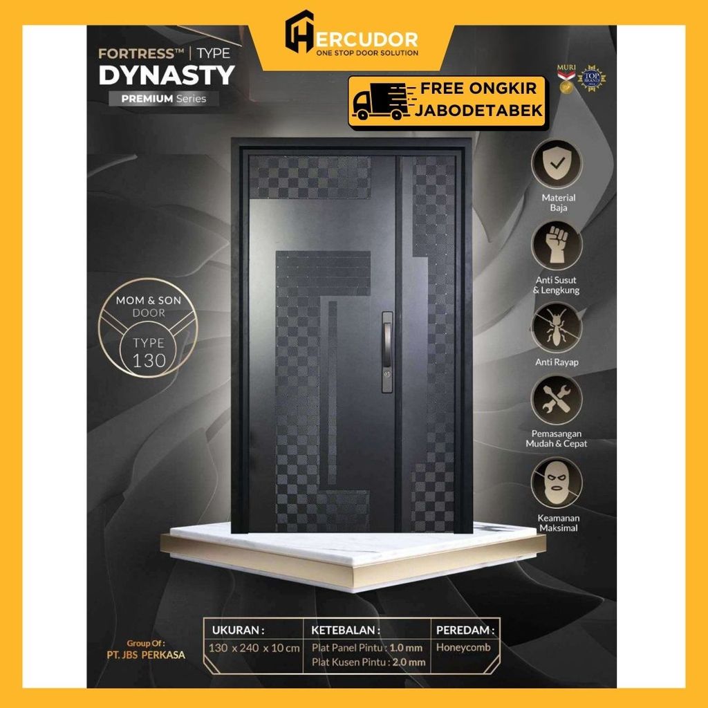FORTRESS DYNASTY MS - Pintu Utama Baja Luxury Fortress DYNASTY Mother and Son 130x240