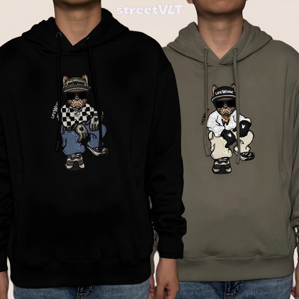 Life Work Korea Globe Hipdog Overfit Hoodie Lifework Original