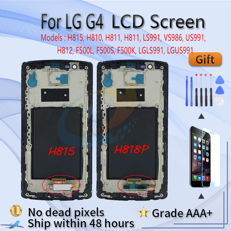 For LG G4 Dual H818 H818N LCD screen assembly with front case touch glass,For LG G4 H815 H810 H811 H