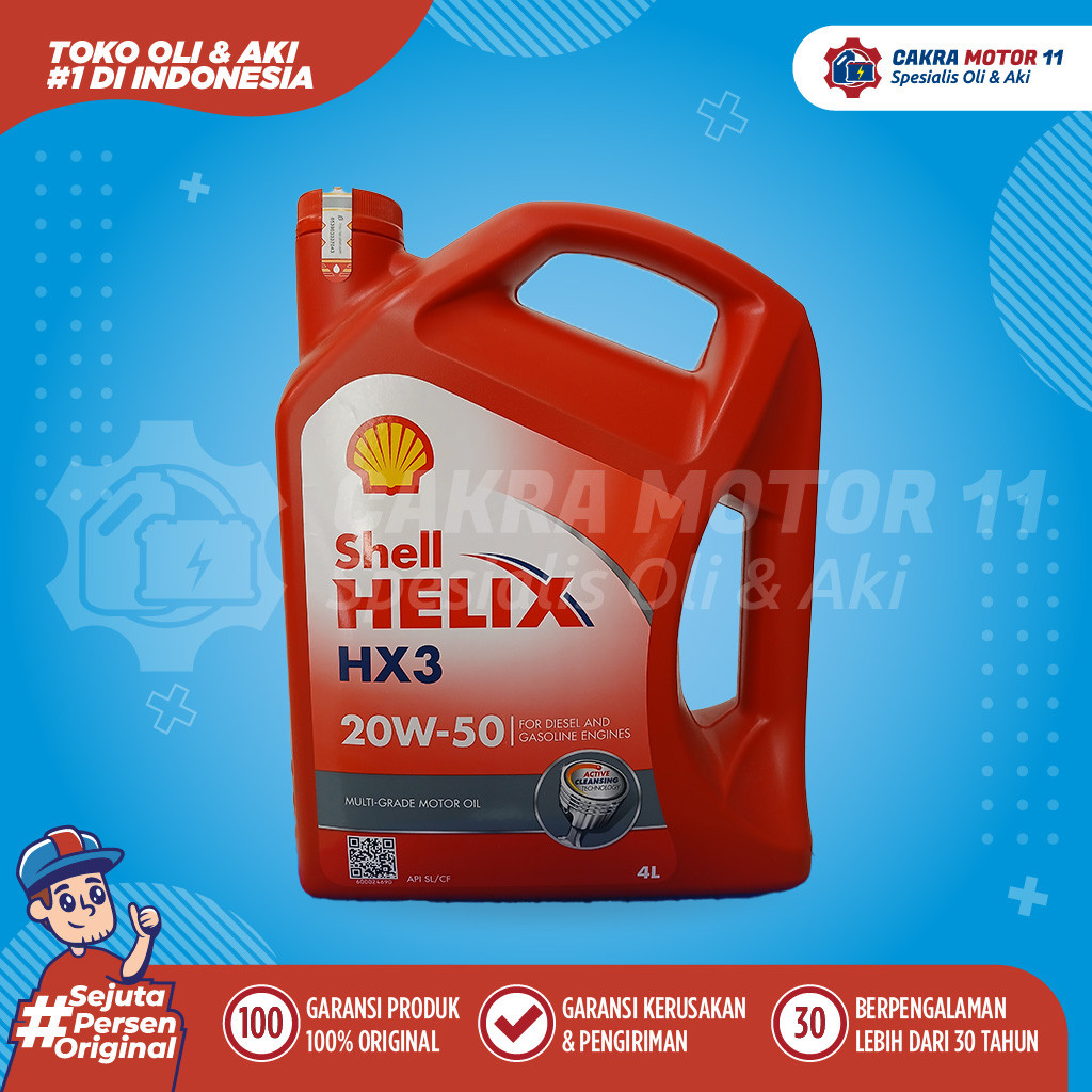 Shell Helix Hx3 20w50 4lt