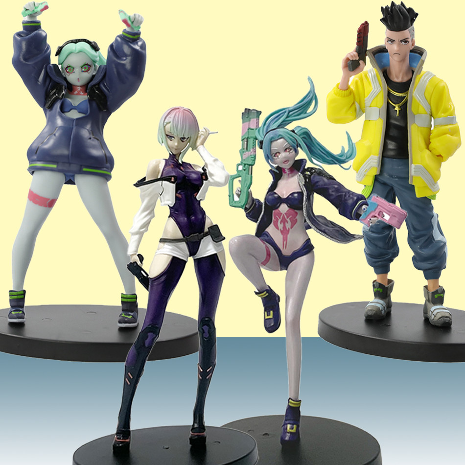 NEW Cyberpunk Lucy Rebecca David Martinez Johnny Silverhand Action Figure Toys