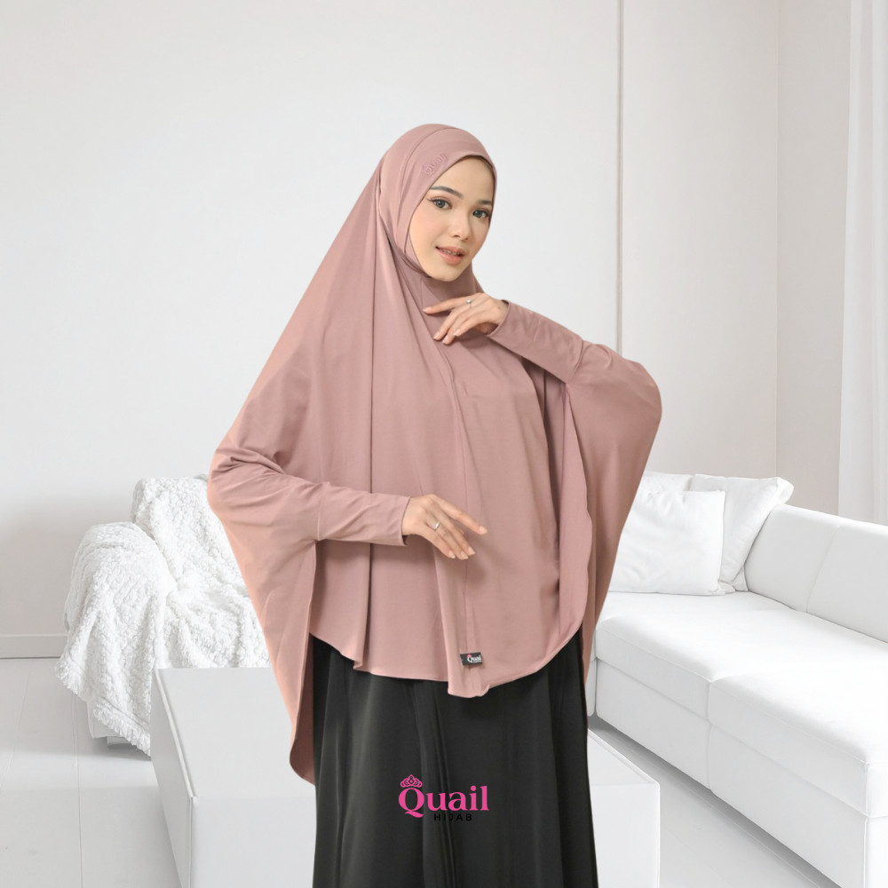 Quail Hijab - Safania Hijab Lengan Dagu Inara Rusli New Arival Anti Ribet Panjang Muslim Daily