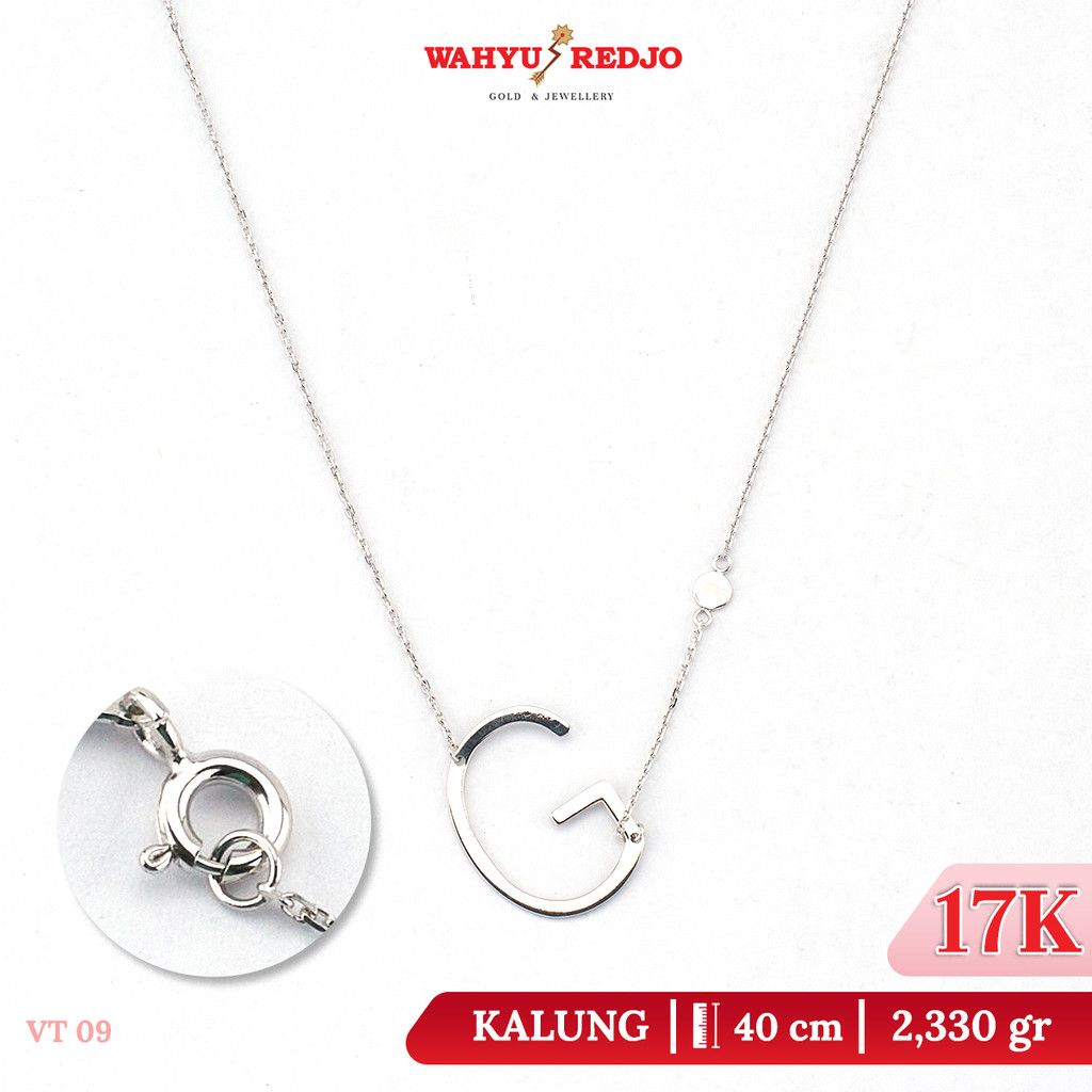 Kalung Huruf G Emas Kadar 17K Wahyu Redjo KL-17K-31123126