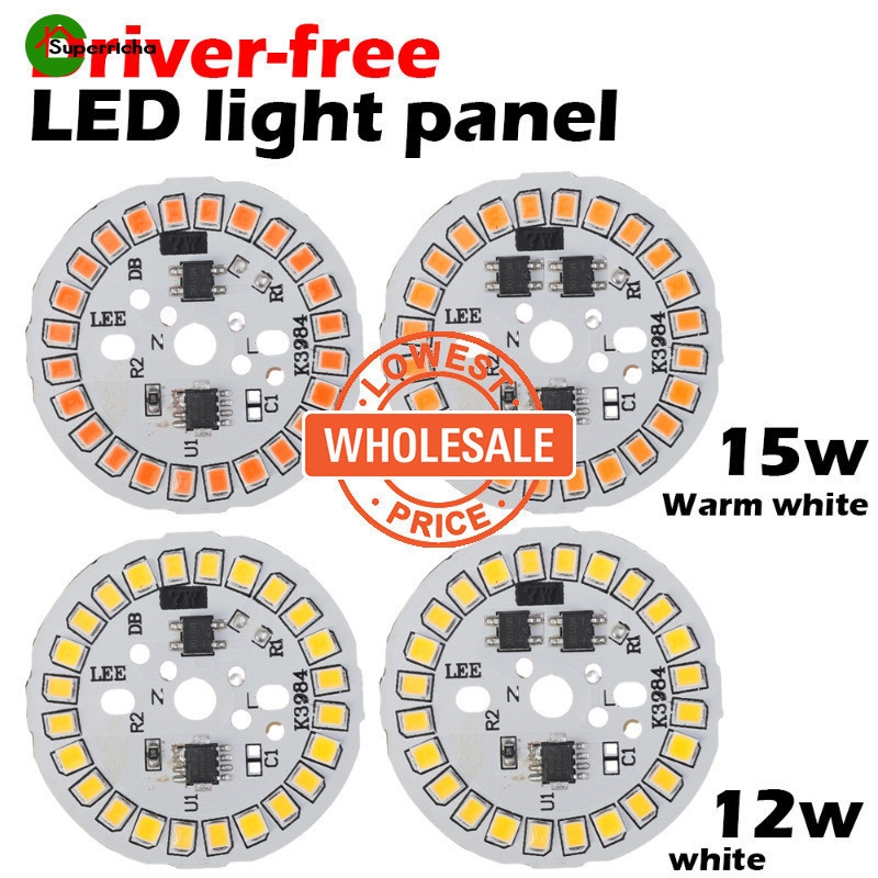 Harga Grosir Modul Lampu LED DIY yang Dapat Diganti - Papan Lampu LED Tanpa Driver 12W/15W - Untuk D
