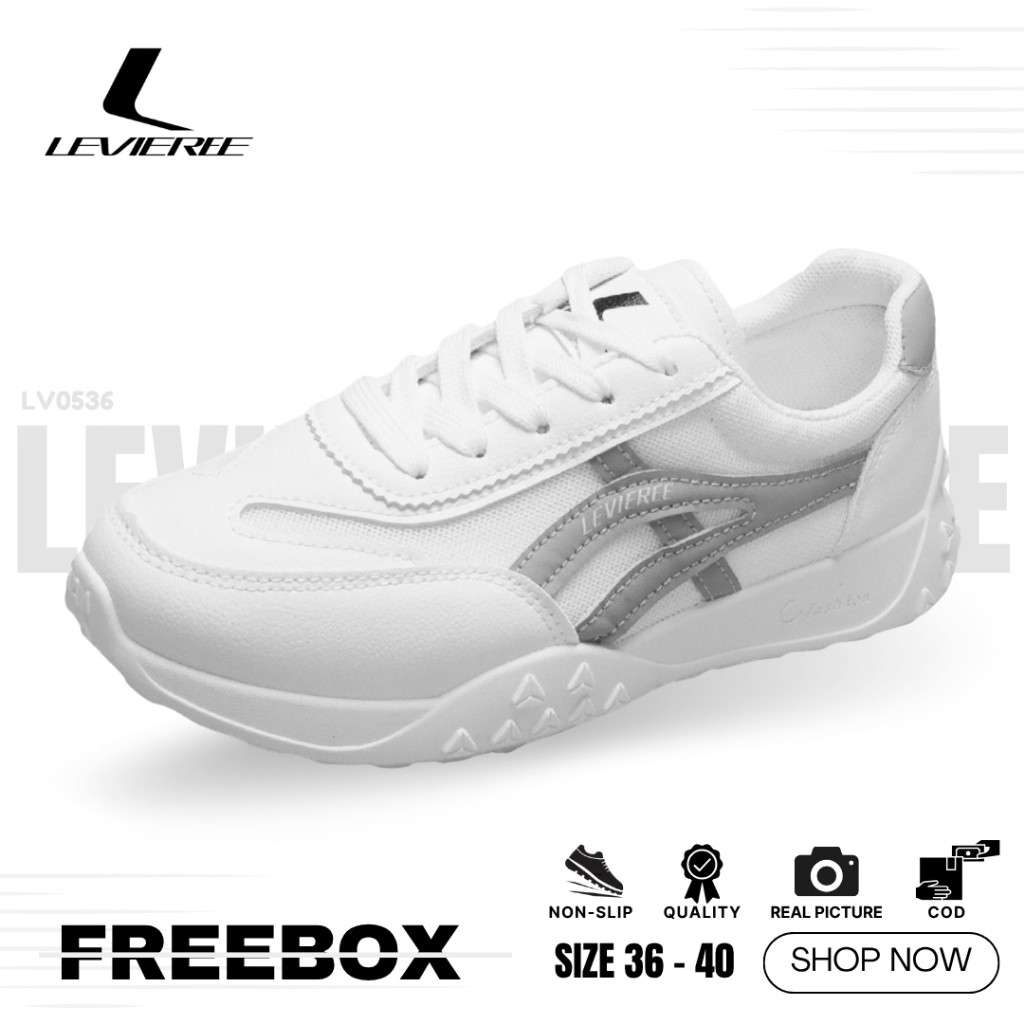 Jisoo LV0462 Sepatu Sneakers Wanita Putih Trendy Premium | R5
