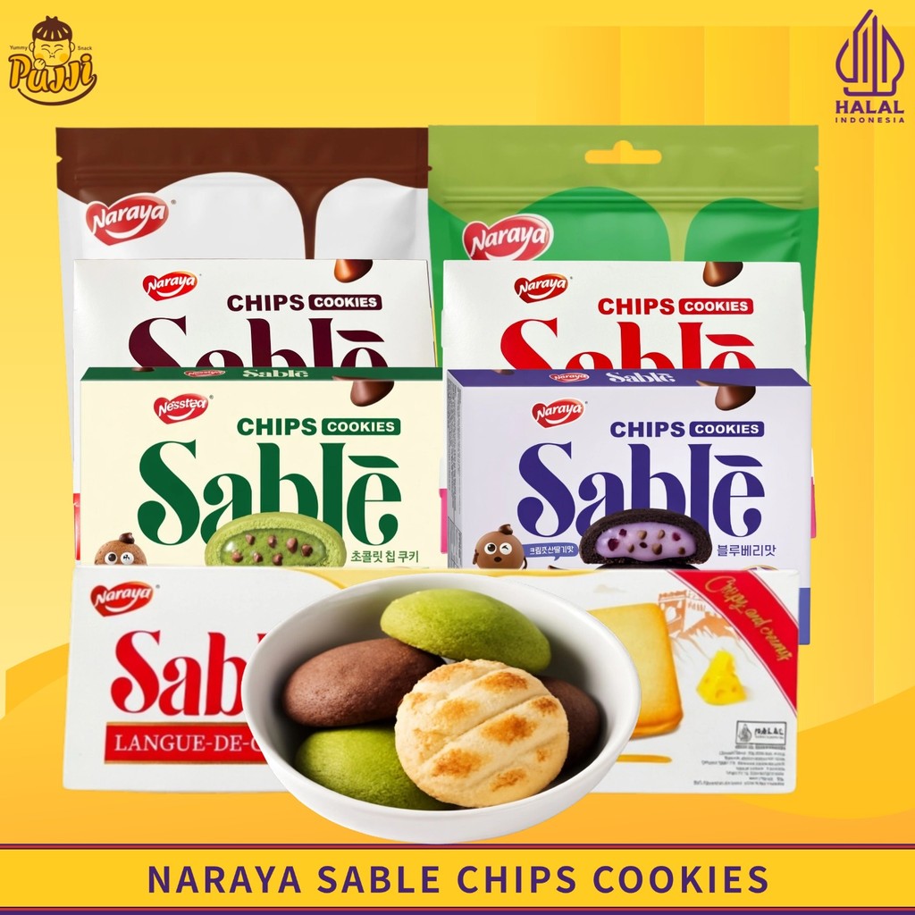 NARAYA Sable Cookies  Chocolate, Matcha, Blueberry & Cranberry Flavor | Cookies Naraya