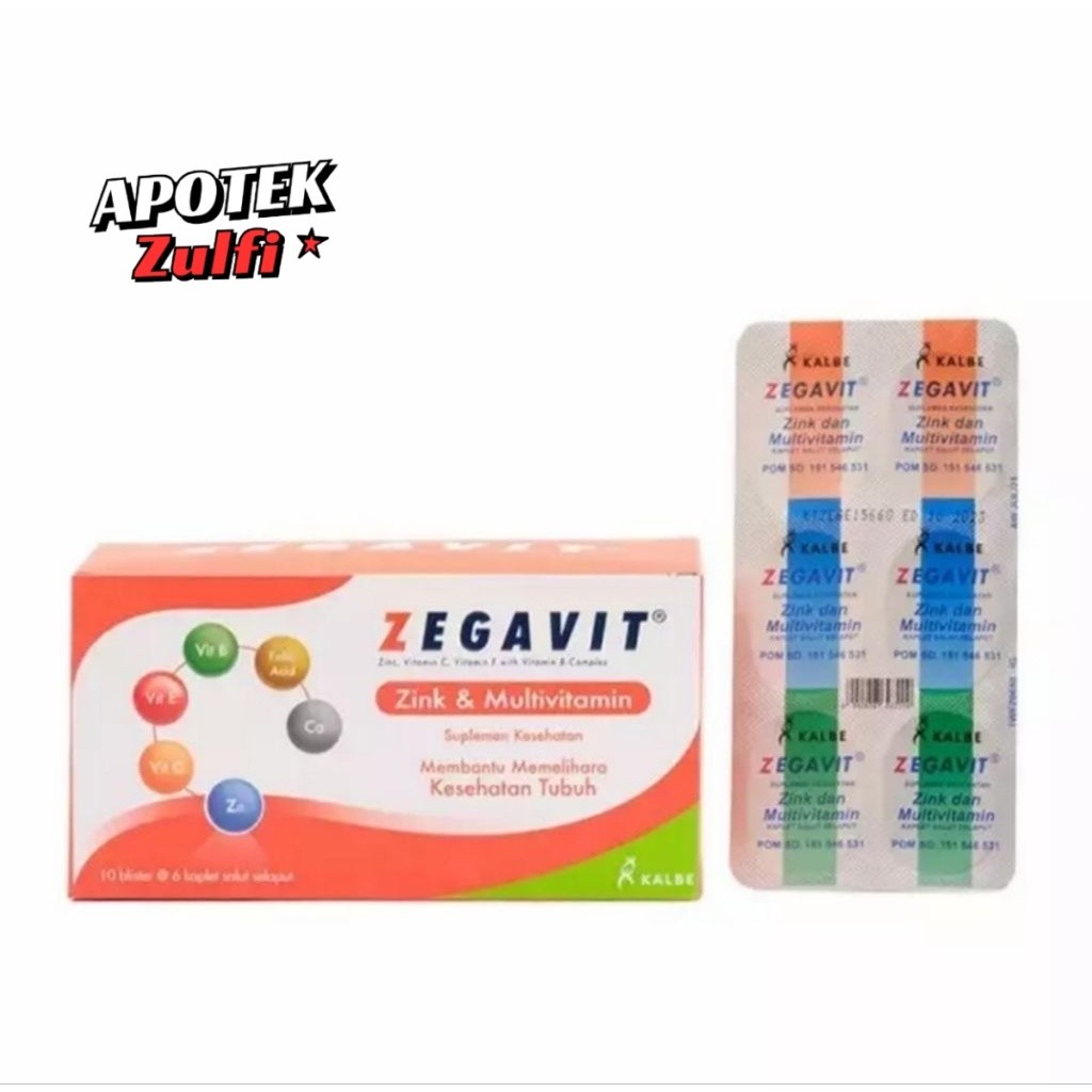 ZEGAVIT 1BOX ISI 30 KAPLET SUPLEMEN KESEHATAN