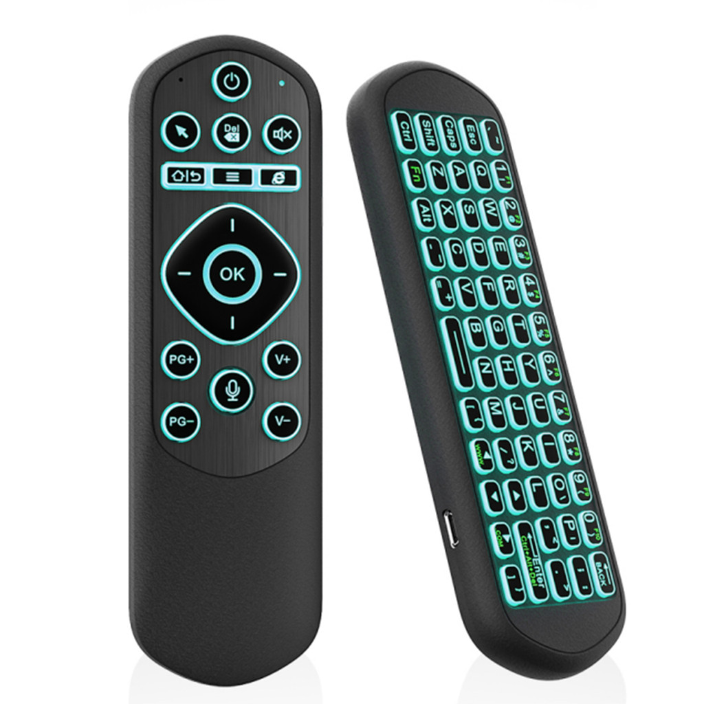 iPazzport Backlit Remote Control with Keyboard for TV Box, 2.4G Air Mouse Remote for Android TV Box 