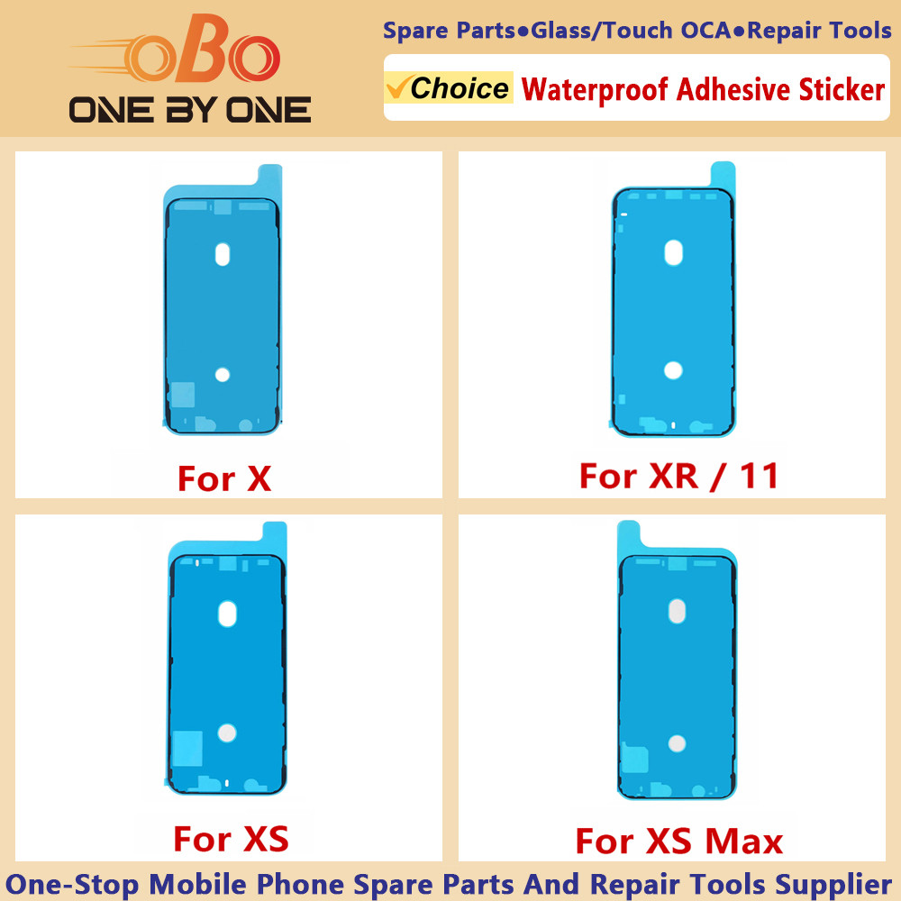 Stiker Perekat Tahan Air Untuk iPhone X XR XS MAX, Pita Perekat Bingkai Depan, Segel Layar Pra-Poton