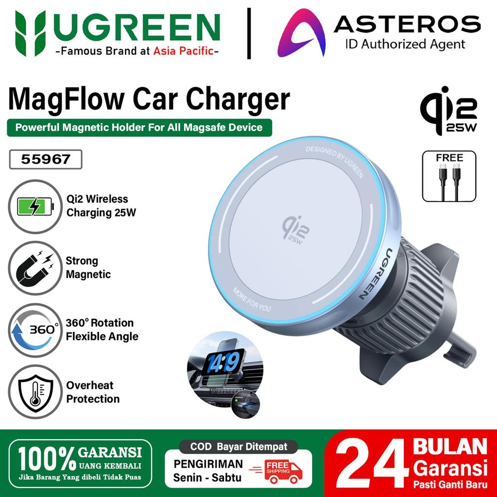Ugreen 10144 25845 Car Charger - Car Charger Ugreen 30W 36W 75W 130W Charger Mobil Motor Dual Port