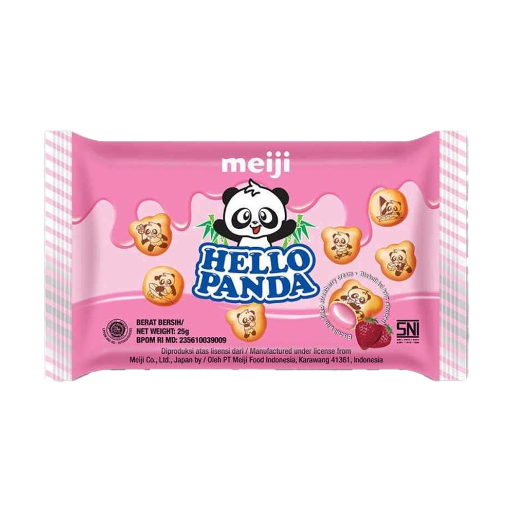 MEIJI HELLO PANDA STRAWBERRY 25GR