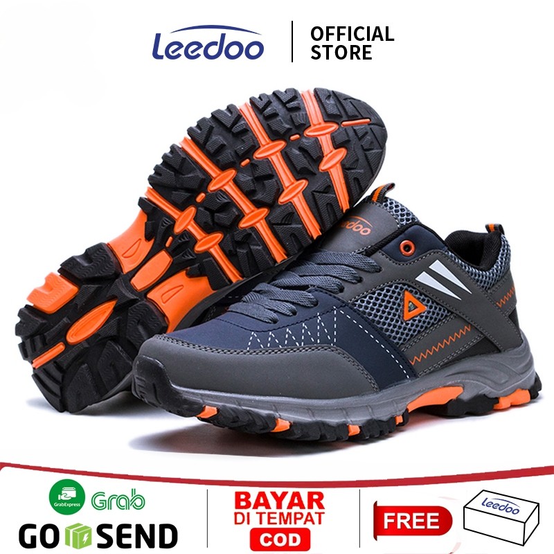 Leedoo Sepatu Hiking Pria Sneakers Gunung Anti Air Outdoor Shoes Original Kasual hiking Anti Air Sep