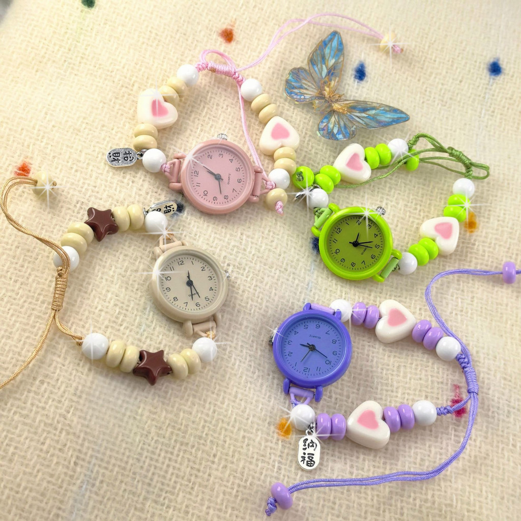 Wanita Jam Tangan Wanita Kecil Jam Tangan Manik-manik Jam Tangan Mahasiswa Jam Tangan Desain Gelang