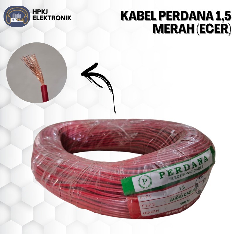 KABEL PERDANA 1,5mm 1.5 mm Kabel Serabut 1,5mm ( METERAN )