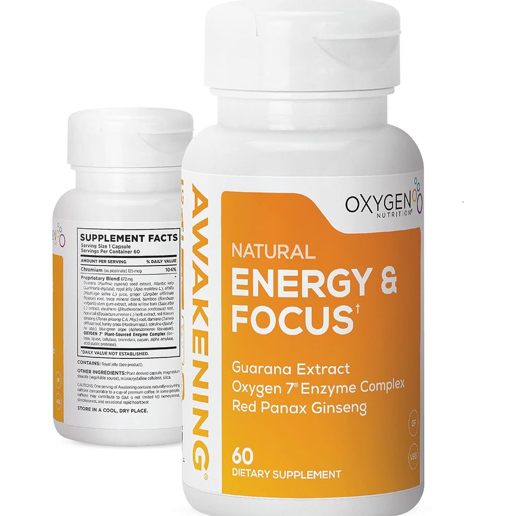 AwakeningNaturalEnergy&FocusNootropicSupplementwithPanaxGinseng,GuaranaExtract&ChromiumPicolinate|Br