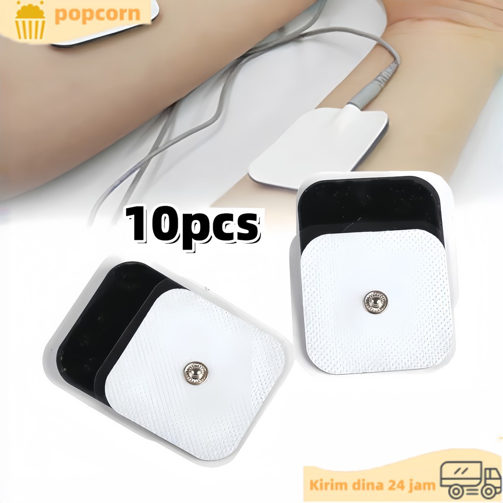 10Pcs Pad Tens Kancing 5x5 / Electrode Pads Beurer EM / Pad Electroda EMS