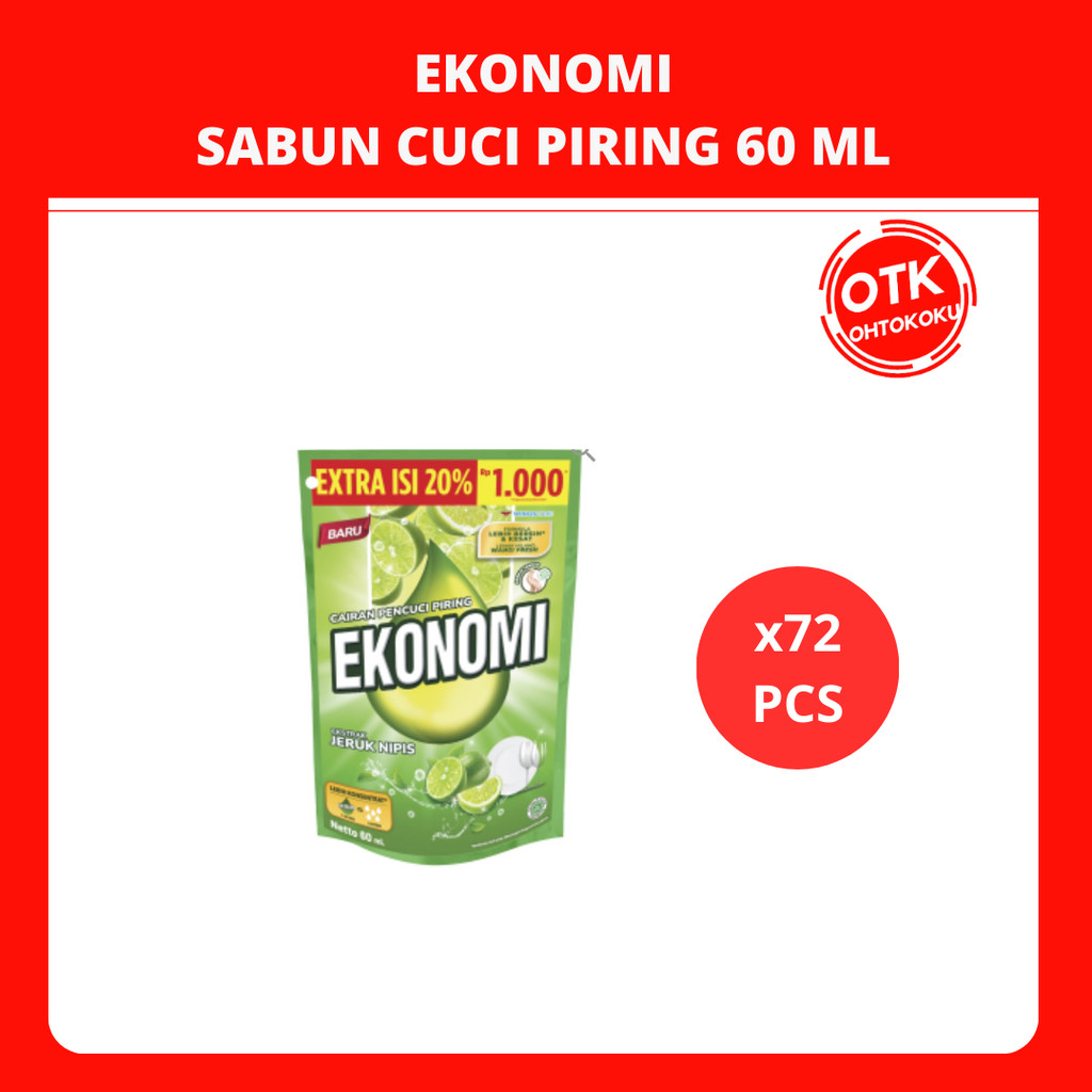 EKONOMI SABUN PENCUCI PIRING 60 ML POUCH - 1 DUS