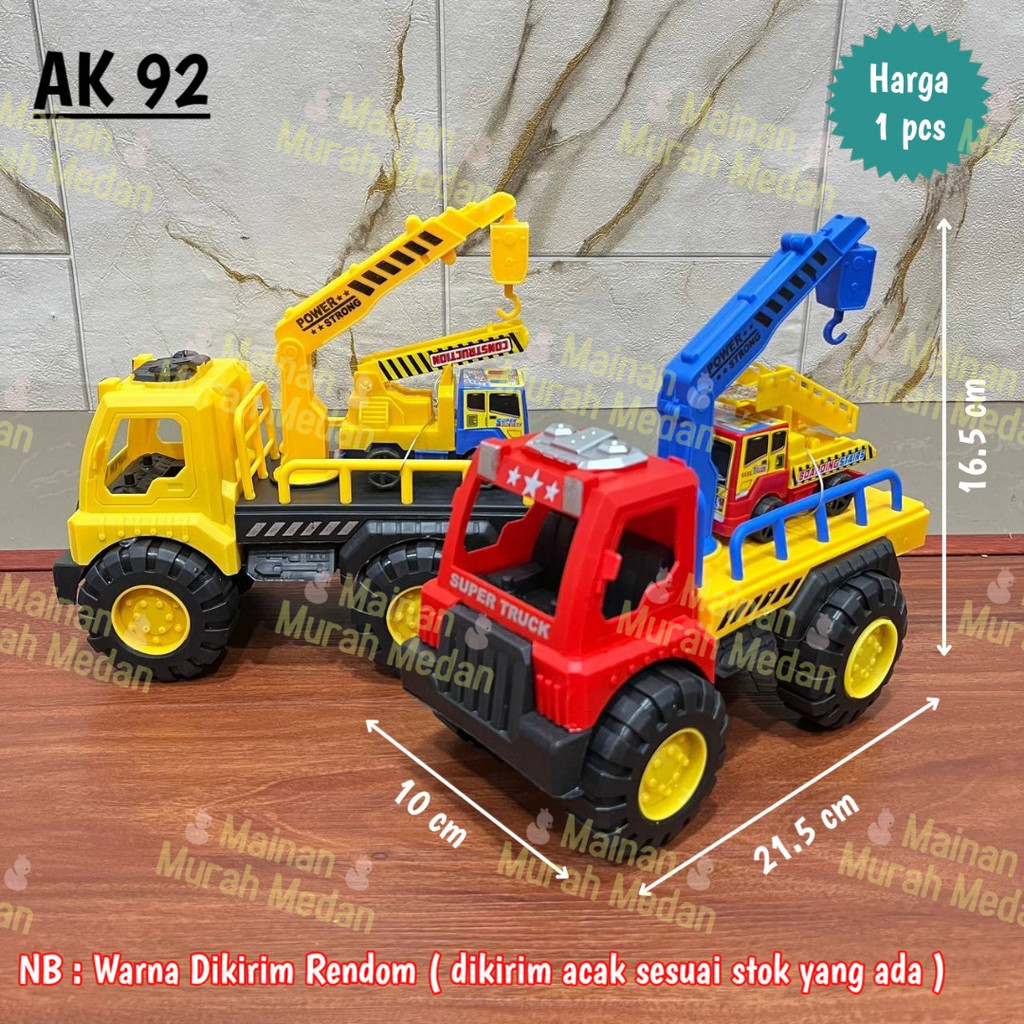 Mainan Truck Derek Muatan - Mainan Anak Truck Derek Mobil Construction