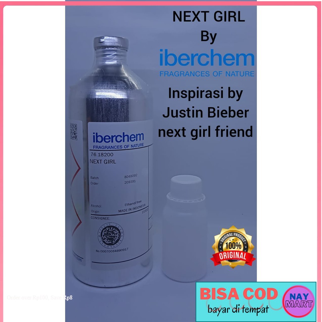 PARFUM NEXT GIRL BIBT PARFUM MURNI KEMASAN 100ML, BY IBERCHEM, ispirasi by justin bieber next girl P
