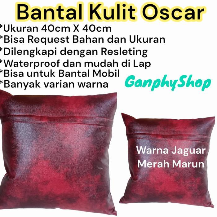 Bantal Sofa Kursi Tamu Kerja Kantor Mobil Hotel Traveling Bahan Kain Kulit Oscar Sintetis Imitasi Ka