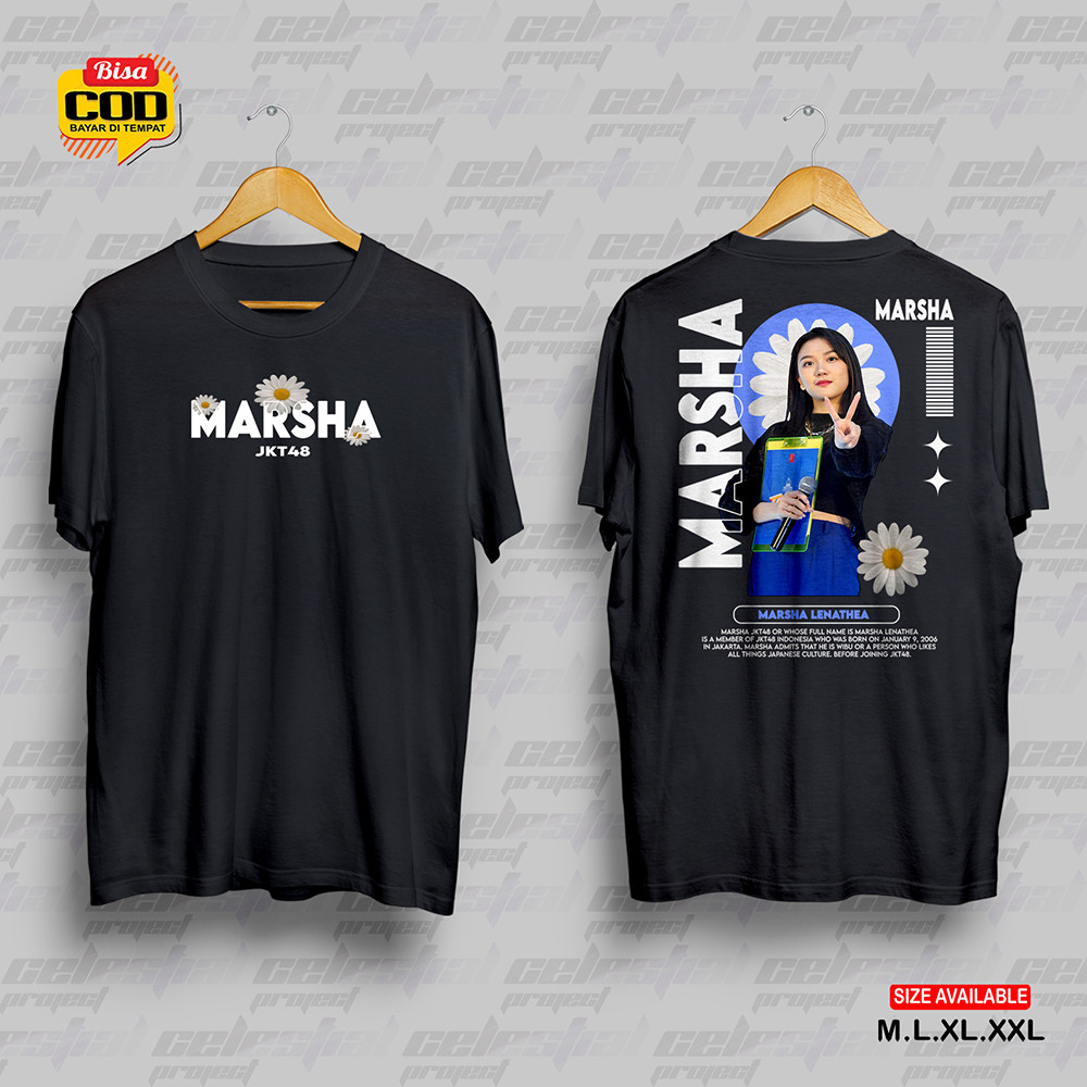 KAOS MARSHA JKT48 NEW ERA MARSHA LENATHEA - TSHIRT DISTRO MEMBER - MARHSA
