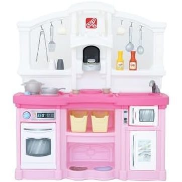 Step2 Fun with Friends Kids Kitchen Playset, Indoor/Outdoor Kitchenette, Interactive Play Incl 25pcs