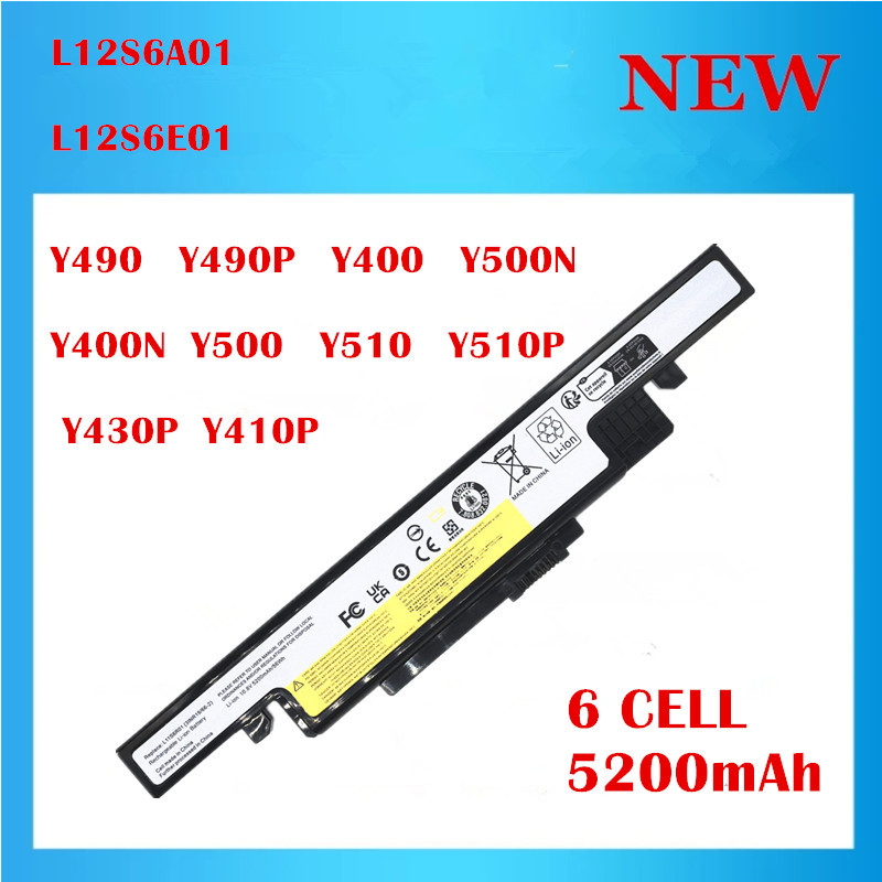 Laptop Battery For Lenovo Y490 Y400 Y410P Y400N Y500 Y510 Y430P L12S6A01 L12S6E01