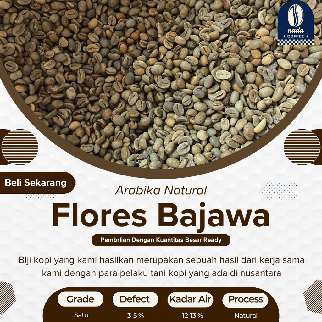 green Bean  biji kopi Arabika Flores Bajawa - Natural