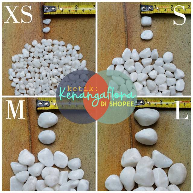 10k Batu Koral Putih Italy 10 Kg Ukuran XS-L