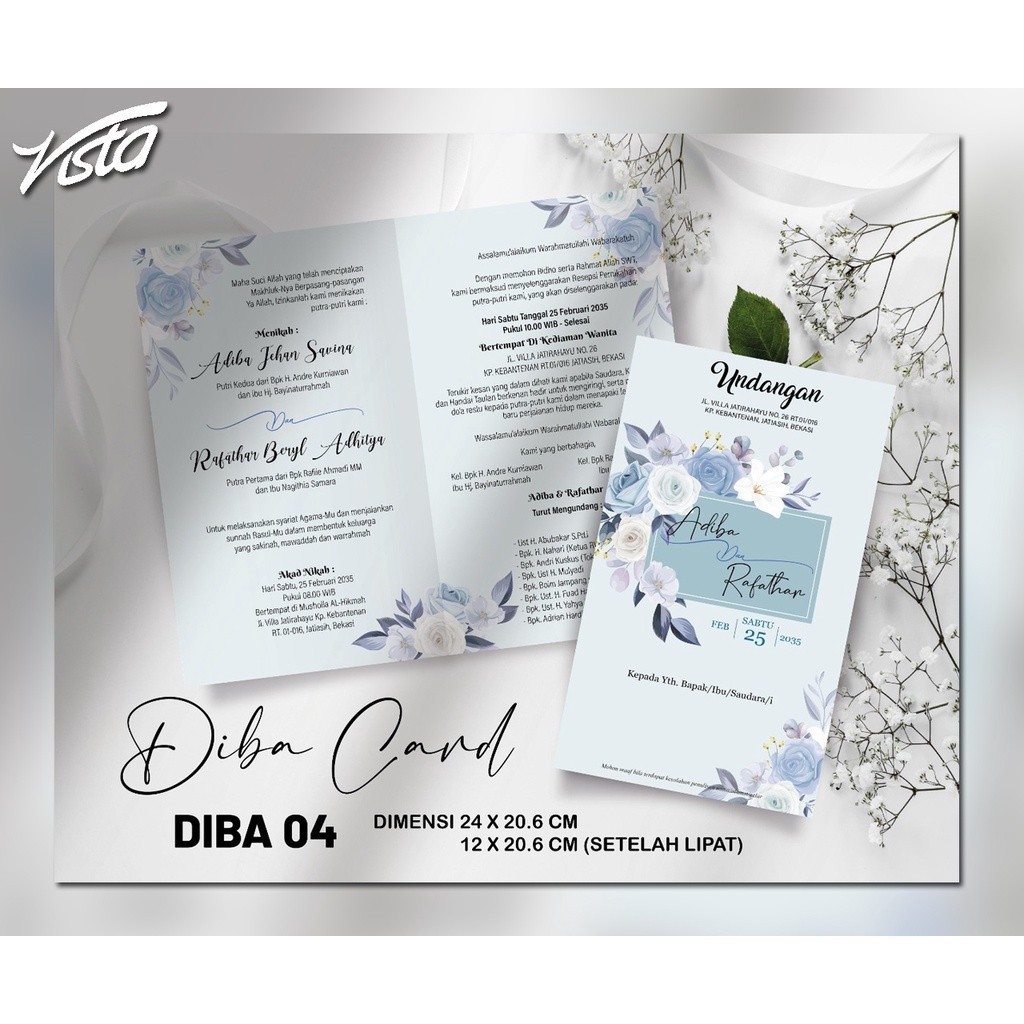Blangko Undangan   Diba Card 04    Invitation