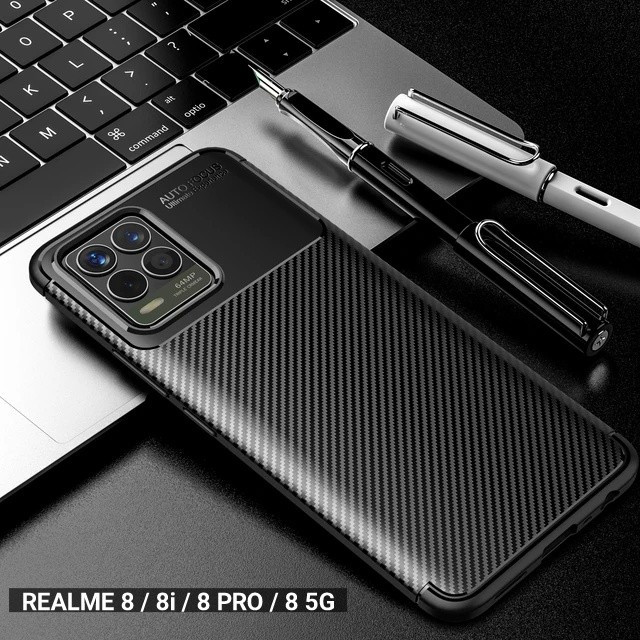 CASE REALME 8 8i 8 5G 8 PRO CASE SLIM AUTOFOCUS CARBON ARMOR ANTI SHOCKPROOF - AUTOFOCUS NEW