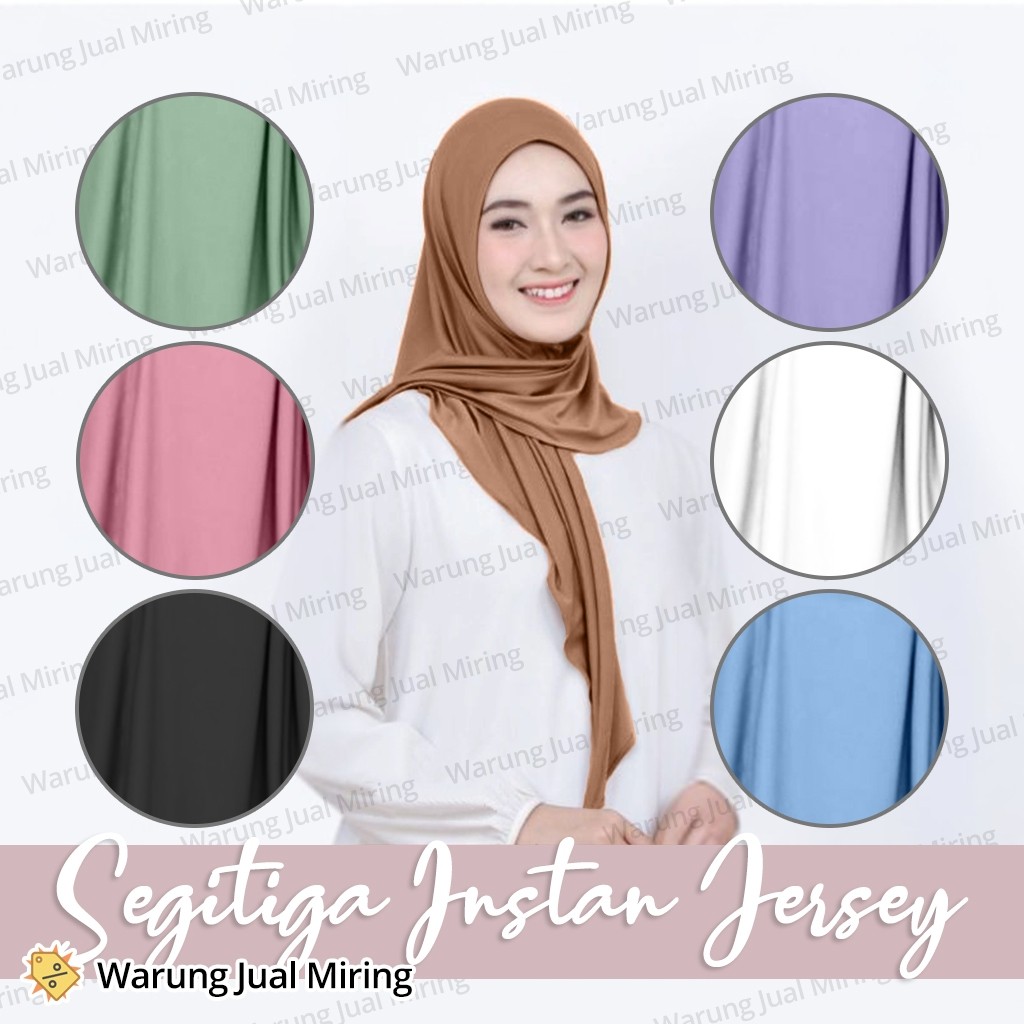 Hijab Segitiga Instan Jersey Dewasa Remaja Pashmina Kerudung Jilbab Pashtan Pastan Bergo Murah Serut