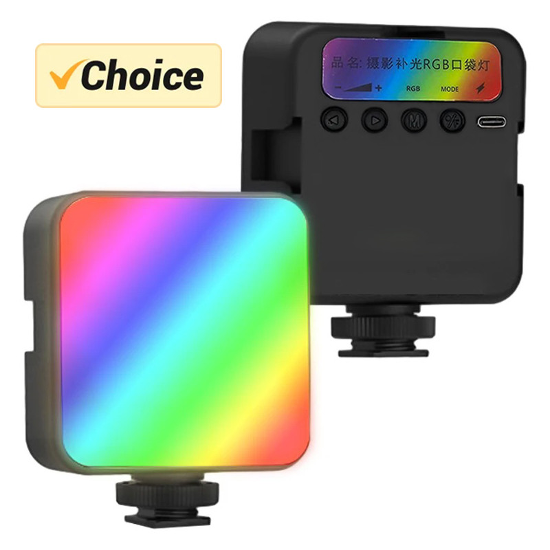 Pocket RGB Fill Light Portable LED Light Video Mini Fill Light For Camera Smartphone GoPro Laptop Se