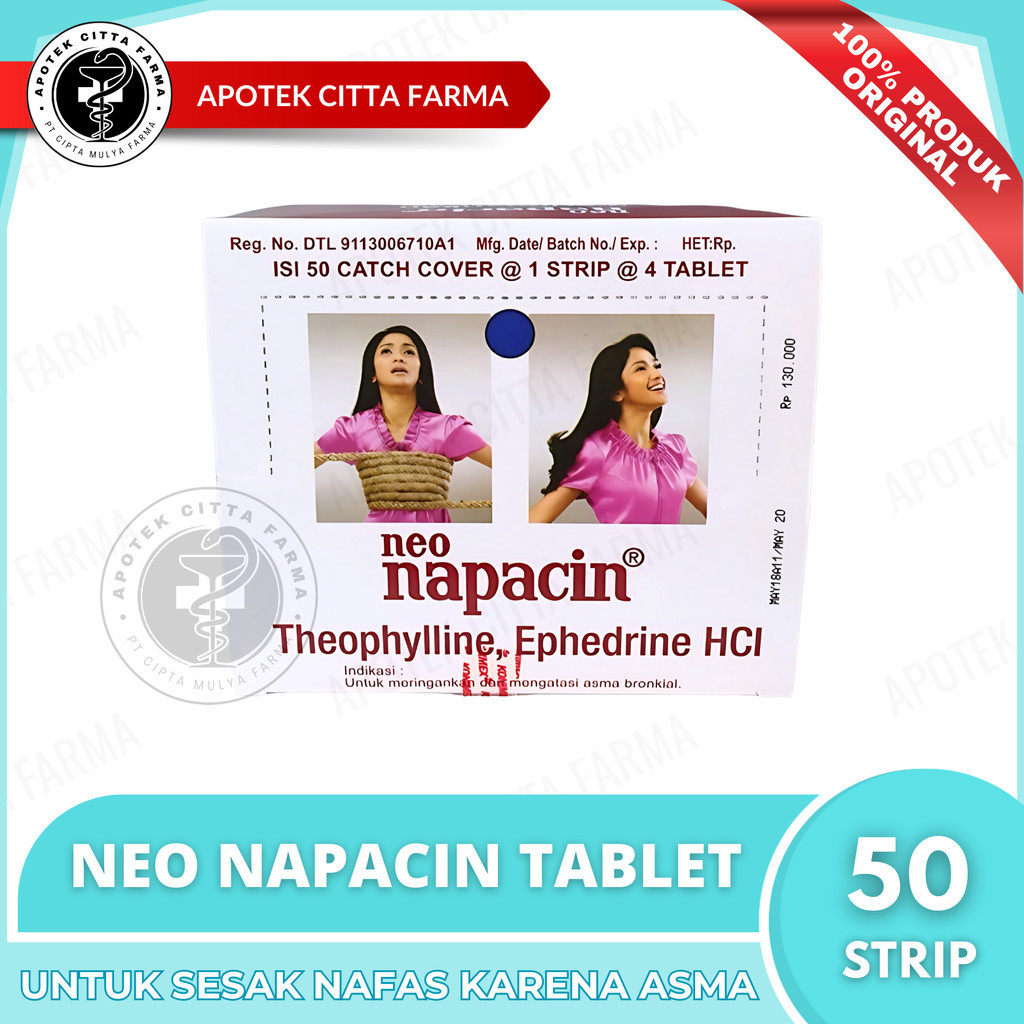 Neo Napacin Tablet 1 Box - Obat Sesak Napas Karena Asma
