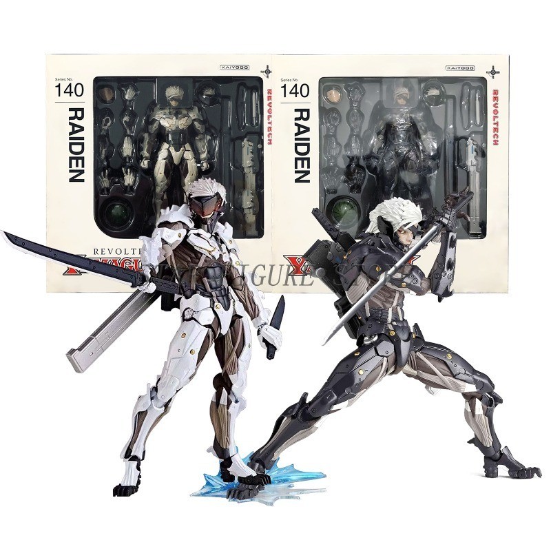 Kaiyodo Metal Gear Solid Raiden Action Figure PVC Movable Collection Revolte Solid Snake Jack Figuri