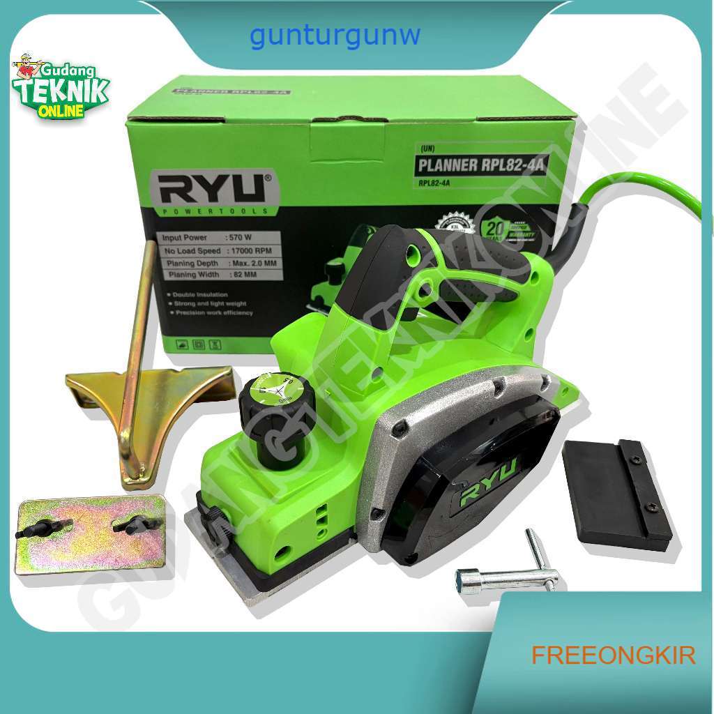 Mesin Planer RYU RPL82-4A Serut Kayu RYU / Mesin Pasah Serut Kayu Ketam Sugu Pasah RPL82 4A Elektrik