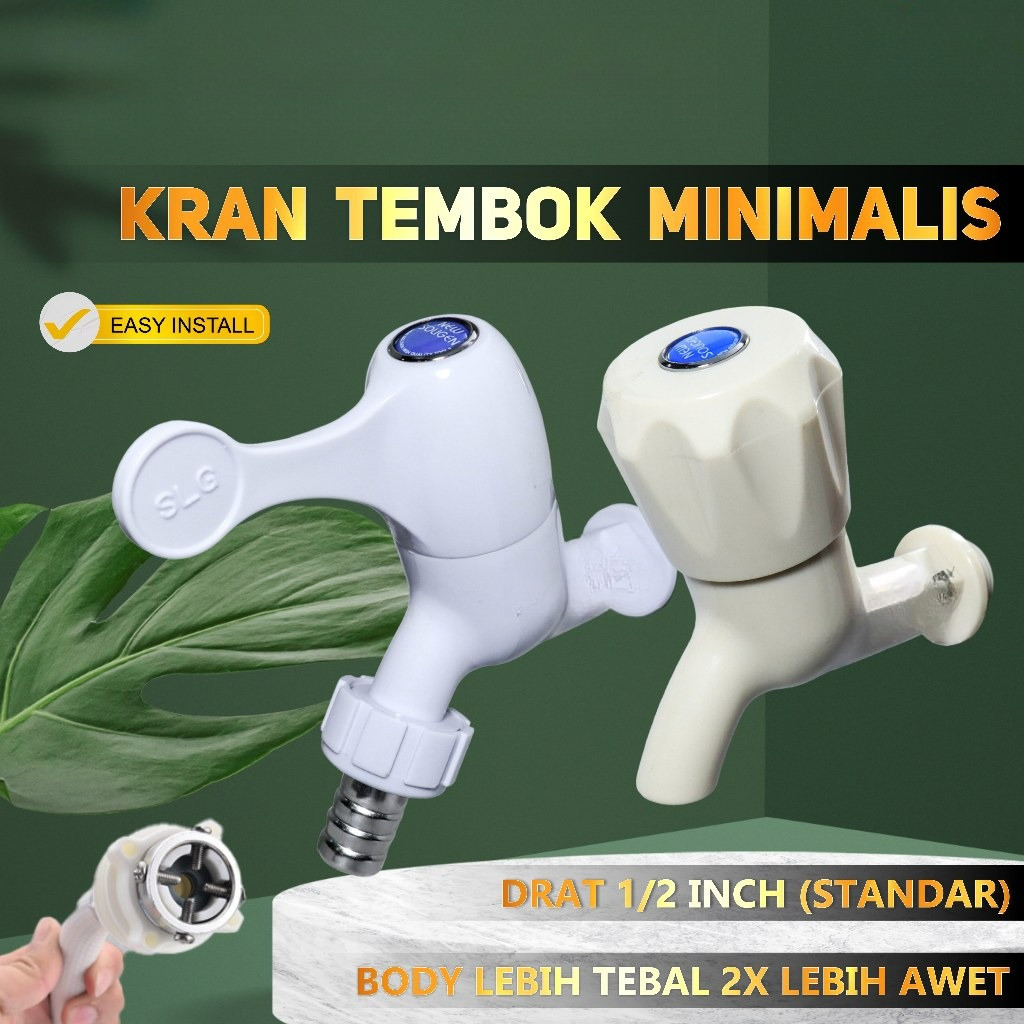 Keran Kran AIR TEMBOK Kran Air Plastik PVC Keran Air Cuci Piring KRAN Tembok MAHKOTA DAN ENGKOL Kran