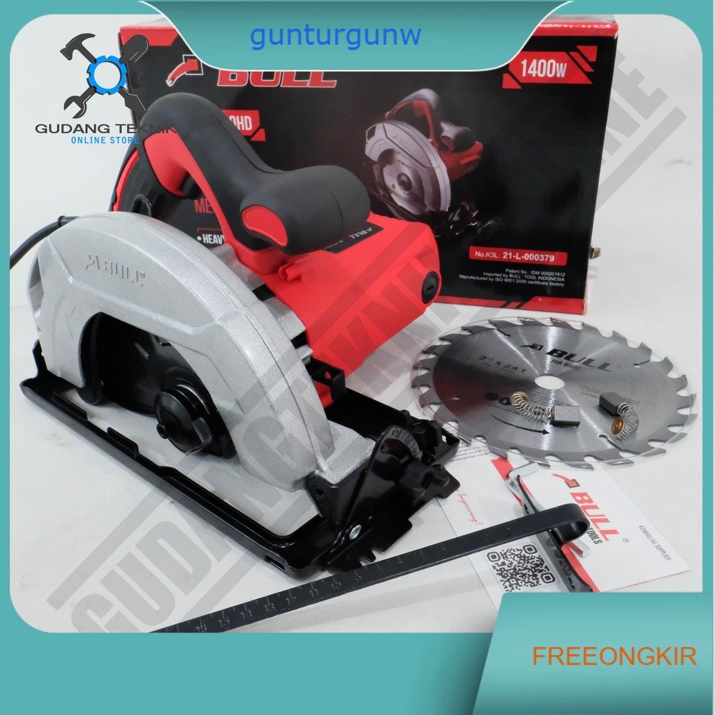 Mesin Gergaji Kayu Circular Saw Bull BL7010HD  / Mesin Gergaji Circle 7inch Bull BL 7010
