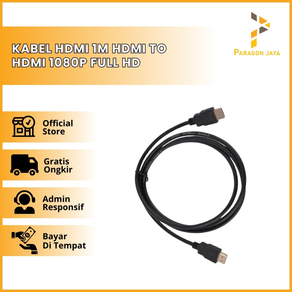 -TERMURAH_ Kabel HDMI 1M HDMI TO HDMI 1080P Full HD TV Set Top Box STB Parabola PS DVD Player Komput