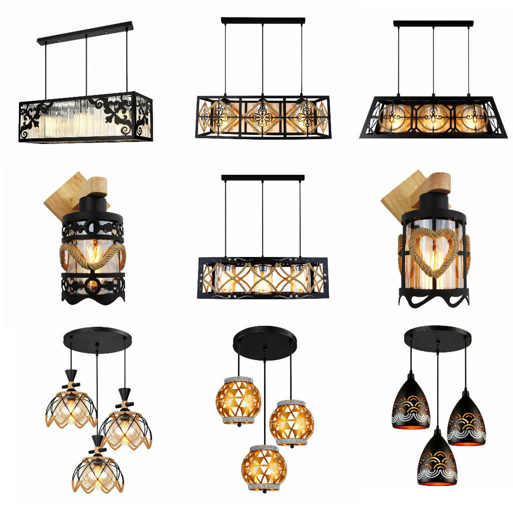 LUXFORCE Lampu Hias Gantung Estetik Dan Elegan / Lampu Gantung Fitting Lampu E27 / Lampu Gantung Rua