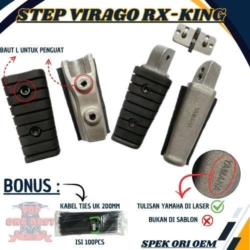 Karet Pijakan Kaki Depan Belakang FootStep Virago Rxking Rx King Rxs Rxz Step Depan dan Belakang Vir