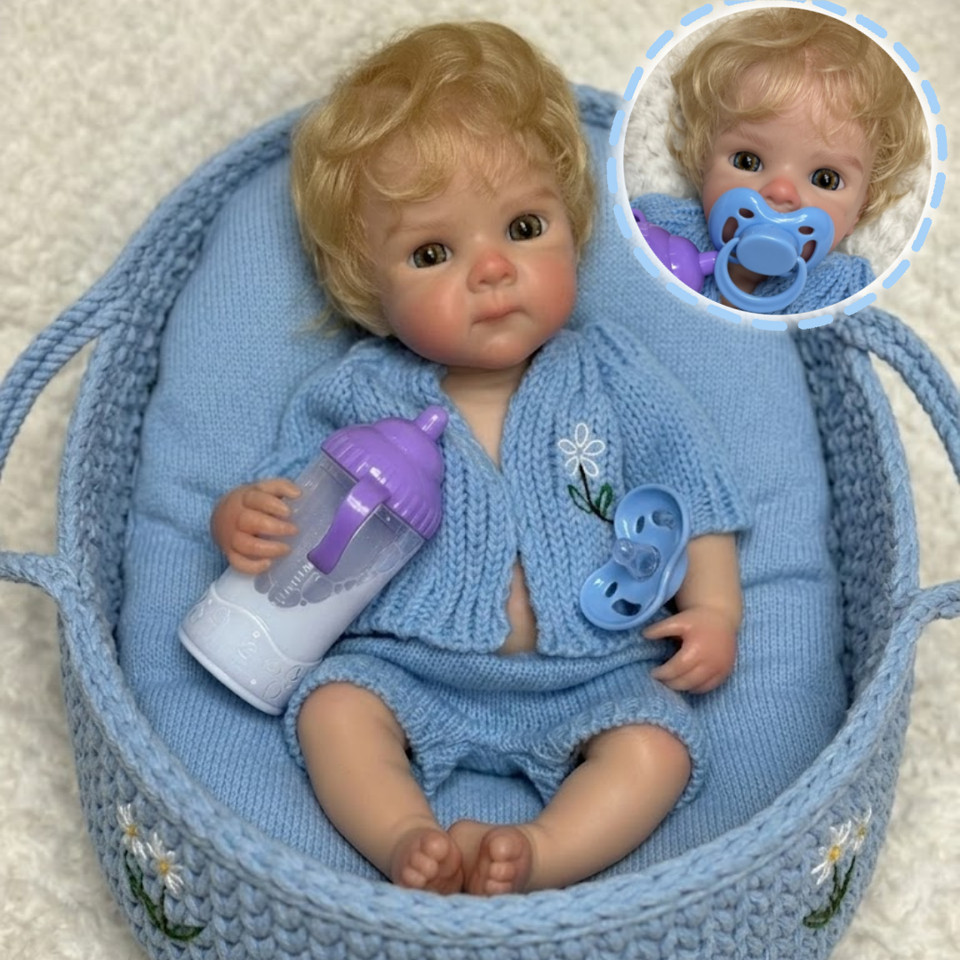 OtardDolls--Open Mouth 33cm Solid bebe reborn de silicona Dolls With Rooted Hair Can Washable Body N