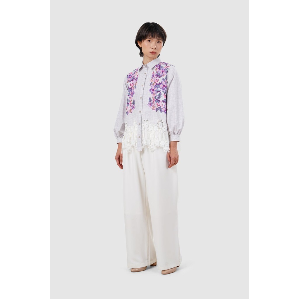 Benang Jarum - Eclora Lace Shirt - Lavender