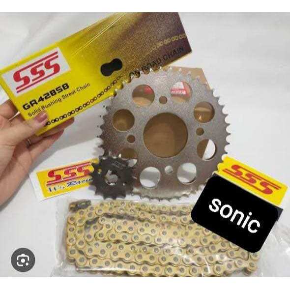 gear sonic 150 cbr 150 cb 150 mega pro verza 428 GEAR SET SSS 1 SET GEAR SSS 100% ASLI gear depan ge