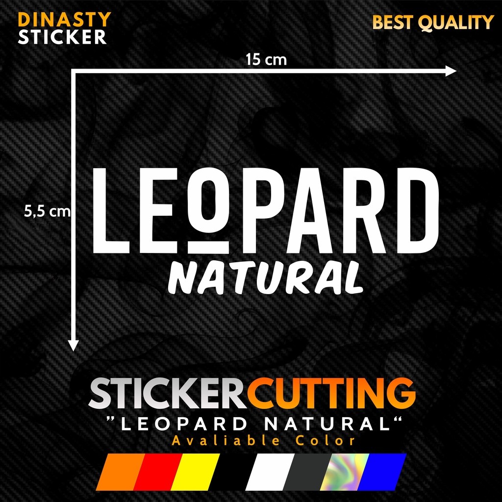 STICKER STIKER CUTTING LEOPARD NATURAL STICKER HELM