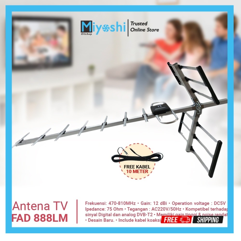 Antena TV Yamakawa 888 - Antena Luar Tanpa Booster Aluminium Awet