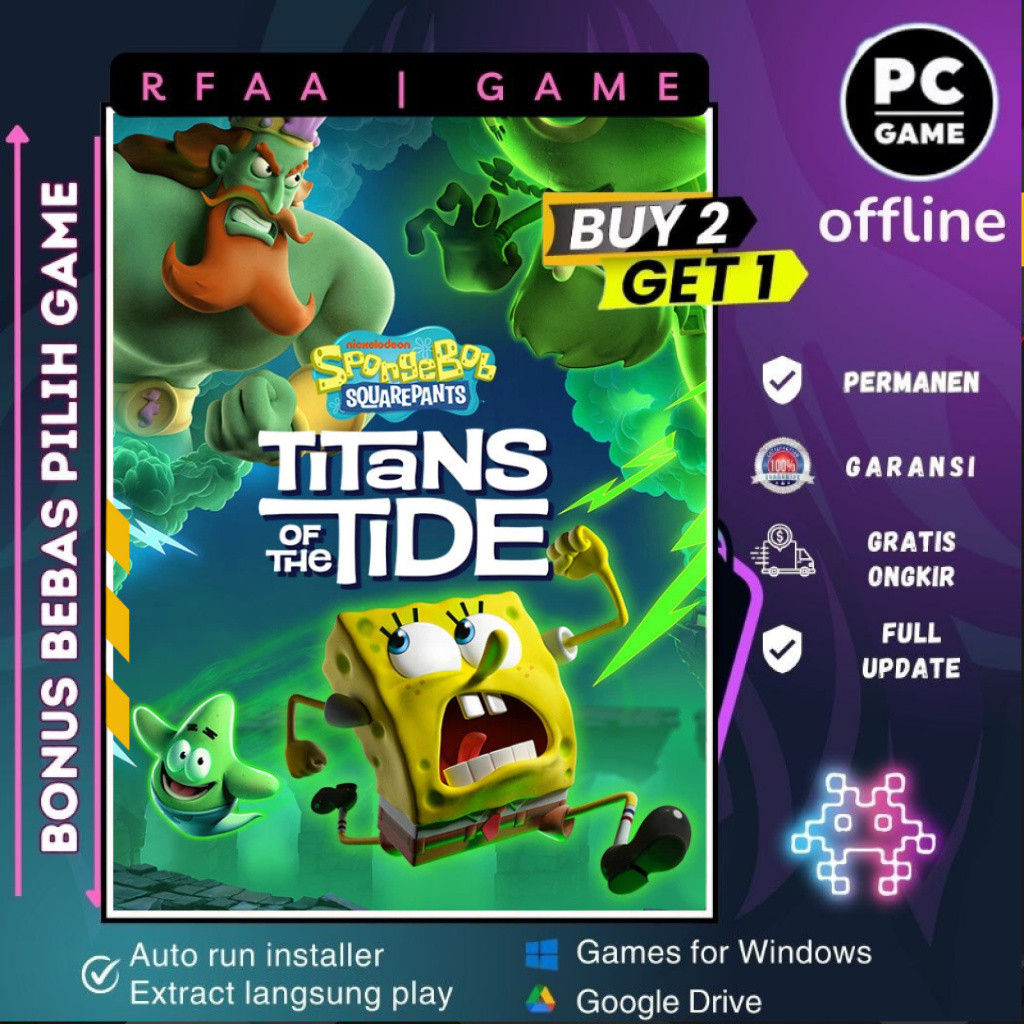 SPONGEBOB SQUAREPANTS TITANS OF THE TIDE - GAME PC - GAME LAPTOP - PC GAMES OFFLINE