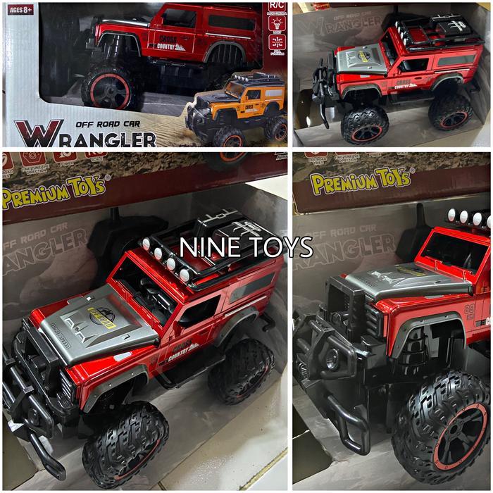 MOBIL REMOTE CONTROL OFFROAD JEEP WRANGLER JUMBO CROSS COUNTRY MAINAN - Merah